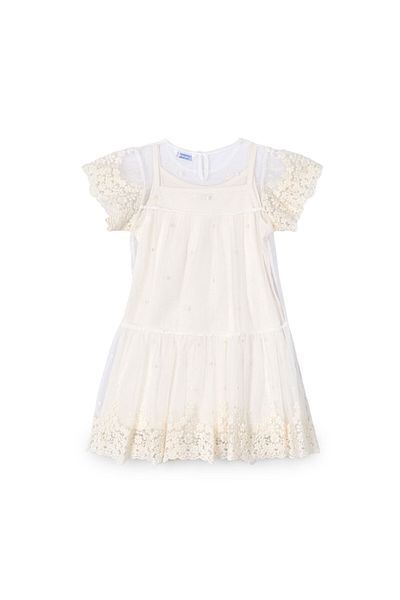 MAYORAL mayoral Girl Elegant Dress 3909 Beige