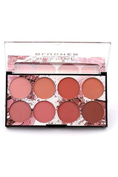 MISS ROSE 8-Color Blush Powder Palette – Multi Face Makeup for Contour, Highlight & Natural Glow