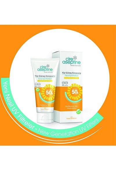 CIRE ASEPTINE Face Sunscreen Cream Dry and Normal Skin 50+ Spf 50 ml