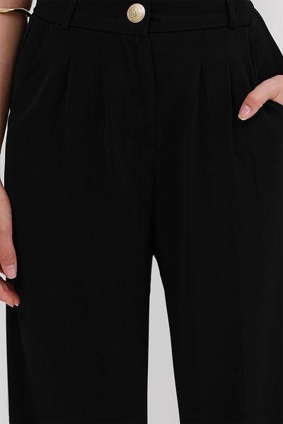 Addax Gold Button Wide Leg Trousers Pn51078