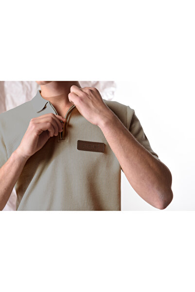 PROLET Ανδρικό μπλουζάκι πόλο με φερμουάρ