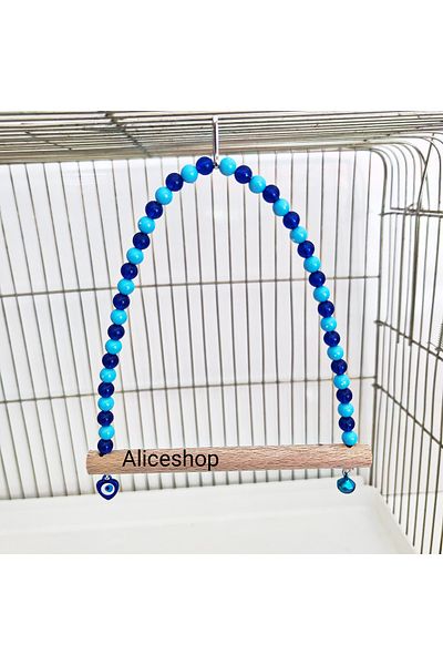 aliceshop Swing with Perches for Cockatiels and Birds of Different Sizes
