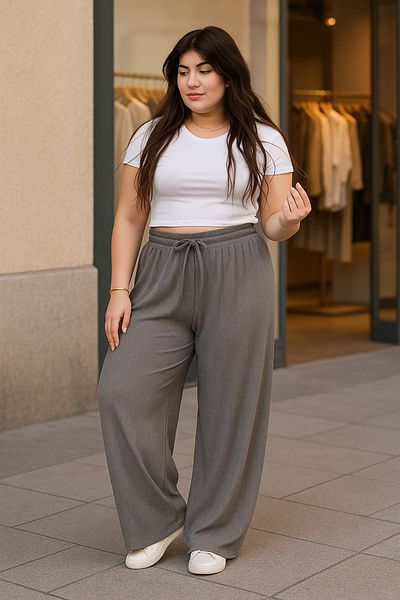 Gollinger Women's Palazzo Pants Elastic Waist