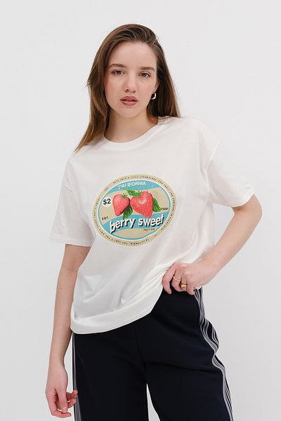 Addax Strawberry Printed T-Shirt P10461