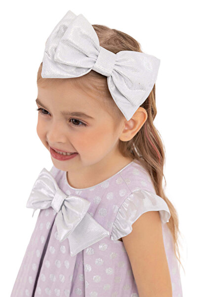 Pamina Girls' Dress, Pamina - with Polka Dots, Matching Headband, Purple, 33178 - 80 cm