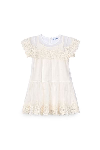 MAYORAL mayoral Girl Elegant Dress 3909 Beige