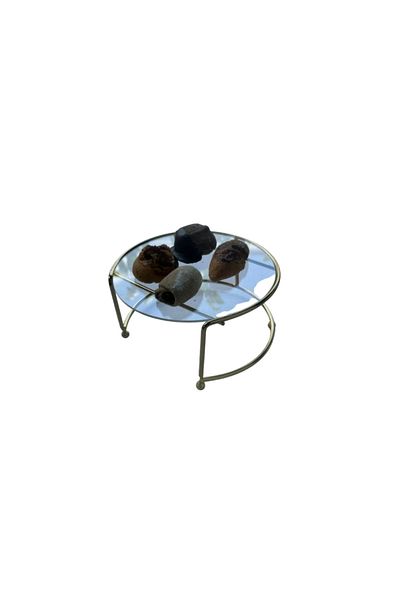 Edora Home Gold Small Size Presentation Stand Metal Gift Decoration Treat / Transparent Plexiglass / Stainless
