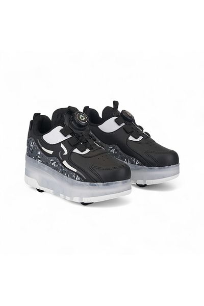 YVZ Children's Roller Skates Lighted Wheeled Sports Shoes & Roller Skates Casual Shoes Unisex 4 Wheels