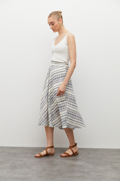 urban focus Desenli Midi Boy Etek