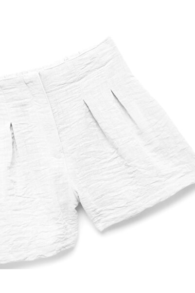 Koton Pile Detaylı Beli Lastikli Dokulu Mini Şort