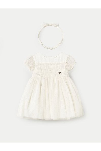 MAYORAL Rochie elegantă pentru fete din colecția Primary Girl 1902 Ecru