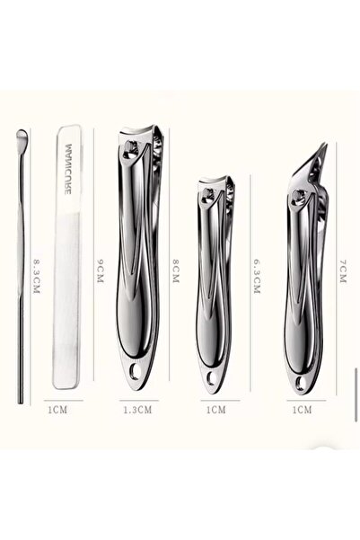 SİNKA Paslanmaz Manikür Set 5'li Batık Tırnak Ve Mantarlı Ayaklar İçin Uygun Deri Çantalı