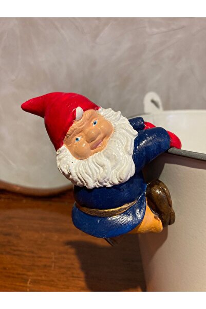 wowocraft El Boyaması Saksı Kenarı Cücesi, Şirin Tırmanan Cüce Saksı Süsü, Ba...