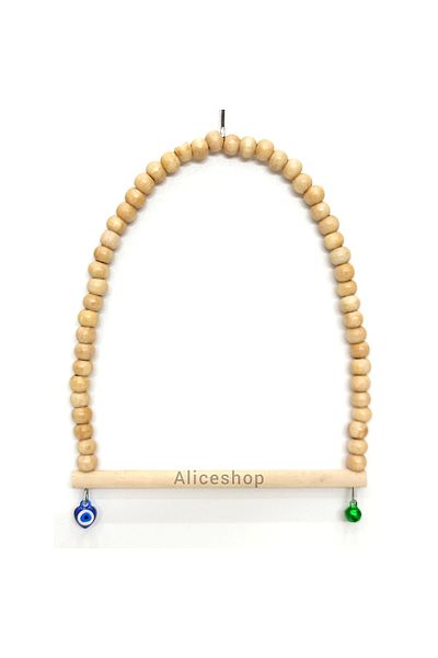 aliceshop Swing with Perches for Cockatiels and Birds of Different Sizes