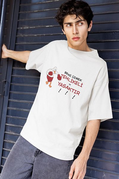 qoeuyl boutique It's Dangerous and Forbidden to Hurt Me Printed Fun Gift Regular Fit Cotton Unisex T-Shirt