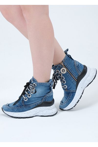 StarBlueMooN Women's Denim Boots Orthopedic Sole