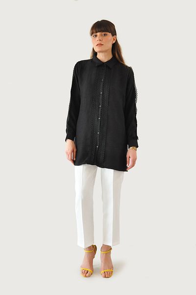 Rukayyel Striped Shirt - Black