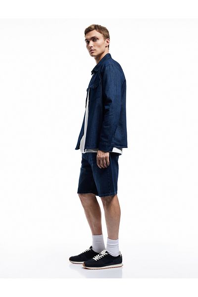 Koton Normal Waist Cotton Bermuda Oversize Jean Shorts