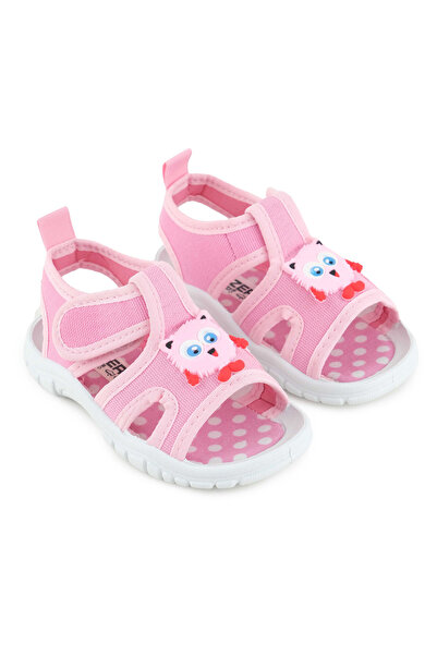 GEZER Girls' Summer Bottom Sole Pvc Comfortable Inner Sole Leave Velcro Adjustable Casual Sandals