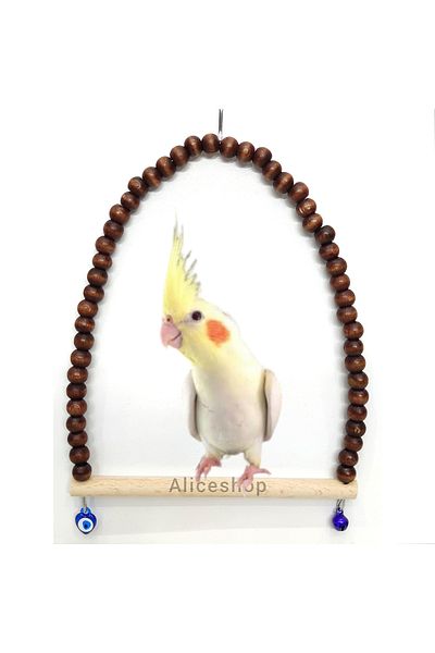aliceshop Swing with Perches for Cockatiels and Birds of Different Sizes