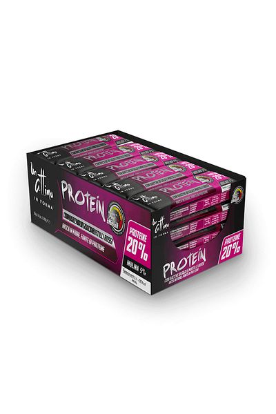 1 Attimo In Forma Protein Bar with 20% Goji Berry &mulberries Flavor – Low Sugar, High Protein | 50g | Box of 24