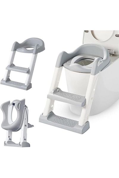 Smart Vibe Reductor multifuncțional pentru toaletă pentru copii KiddoMAX® Baby Gray