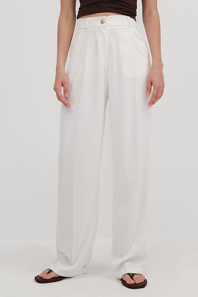 Addax Gold Button Wide Leg Trousers Pn51078