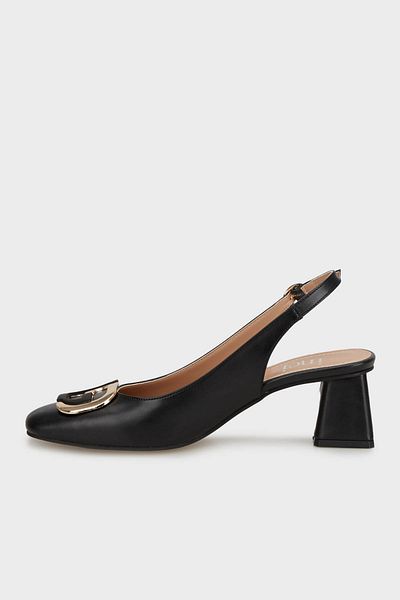 İnci Pearl Metallic Detailed Open Back Heeled Shoes Shoes Liz 5Fx