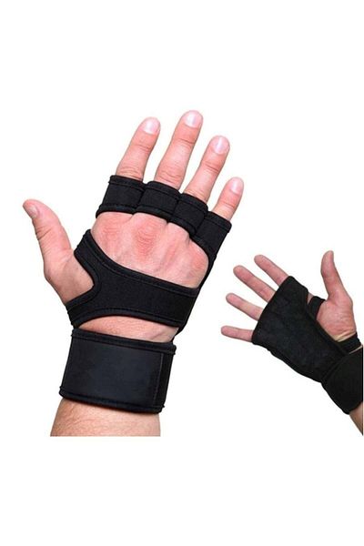 huitich Neoprene and Nylon Fitness Gloves for Ultimate Performance Black Medium