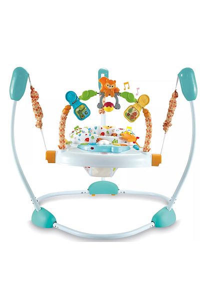 WePro Store Scaun rotativ la 360° Blue Baby Jumper, cu sunete, lumini și jucării – reglabil, pentru bebeluși de peste 6 milioane