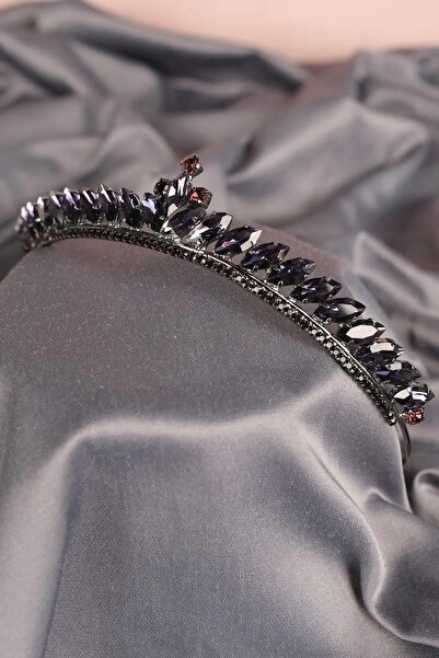 Limelia Μωβ Λεπτή Κορώνα Νυφικής Χένας με Πέτρες