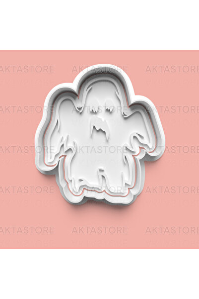 AKTASTORE قالب كوكيز على شكل شبح وقالب عجينة السكر