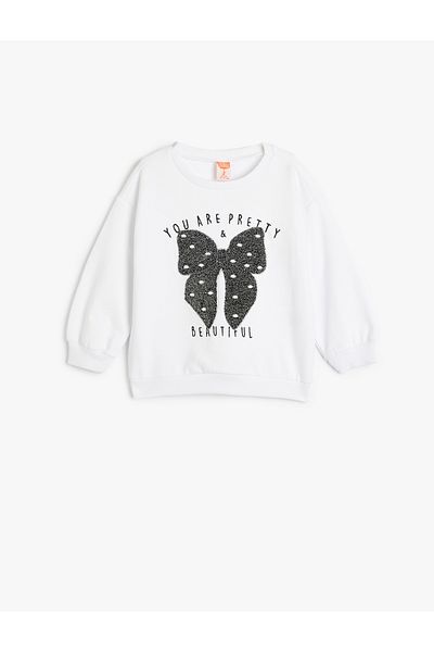 Koton Ecru Baby Girl Sweat - 5Wmg10152Ak Model