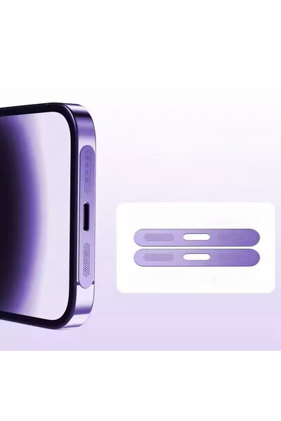 iPhone Alt Hoparlör Koruyucu Sticker Toz Filtresi | Toz Geçirmez Mikrofon Izgara Bandı | 2'li Paket
