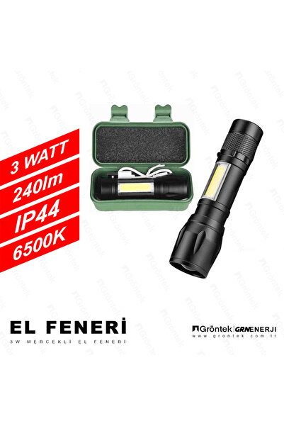 Noas 3W ACİL DURUM ŞARJ EDİLEBİLİR EL FENERİ