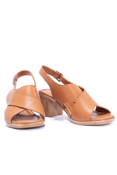 Gusse Blossam Women's Genuine Leather Heeled Sandals 2205