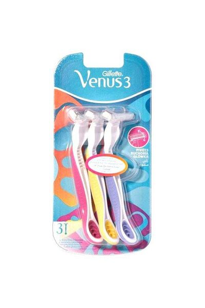 Venüs Venus 3-Piece Razors Pink/Yellow/Purple