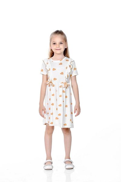 ışıl kids Лятна рокля за момиче с шарка на сърце от Ribana