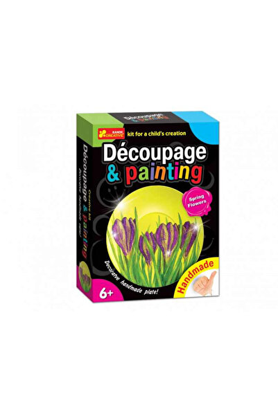 Ranok Creative Σετ ντεκουπάζ και ζωγραφικής, πιάτο με ανοιξιάτικα λουλούδια