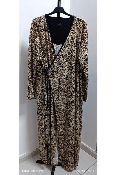 AKŞEN GİYİM Plus Size Cotton Viscose Fabric Binding Easy to Use Prayer Dress