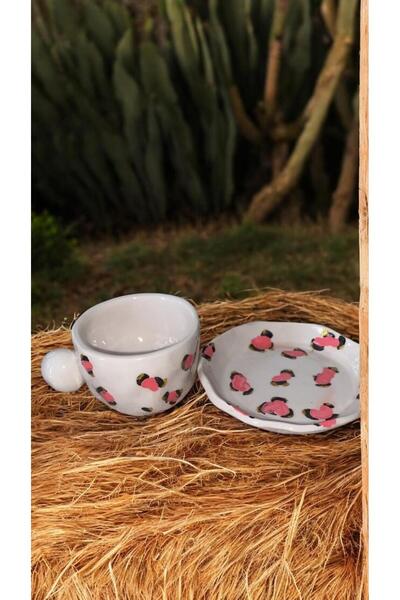 Kahve Fincan Seti Leoparlı Set Kahve Fincanı Leopar Desen Hediyelik Eşya