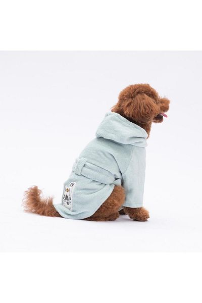 Pawstar Mint Pattaya Dog Bathrobe-Dog Drying Towel-Cat Dog Outfit