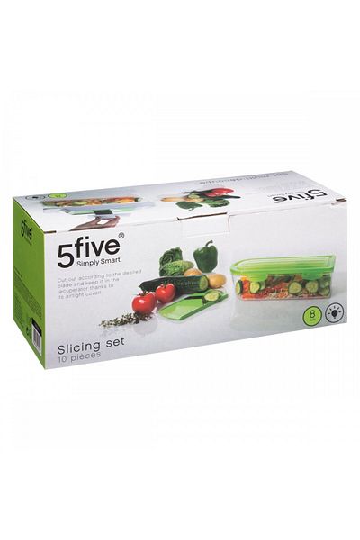 5 five simply smart Răzătoare multifuncțională Decoupe, plastic și oțel inoxidabil, 32 x 11,5 x Î. 14,5 cm