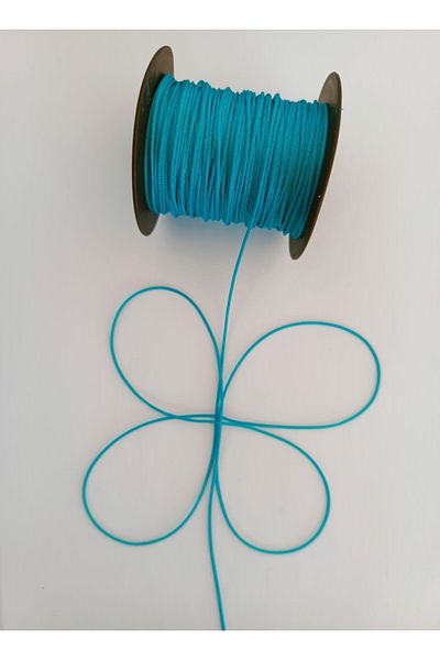 Eskişehir hobi sanat 1 mm 50 Meters Turquoise Blue Color Parachute Cord Macrame Bracelet Cord Necklace Jewelry Design Cord