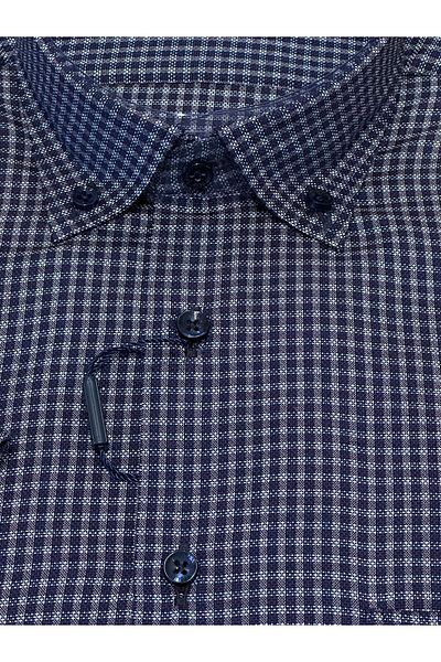 Daniel Bessi Classic Cut 80% Cotton 20% Polyester Short Sleeve Men's Shirt with Pockets