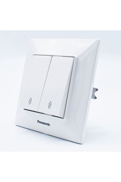 PANASONIC Întrerupător dublu cu două căi 10A, IP20, alb, Panasonic Arkedia Slim