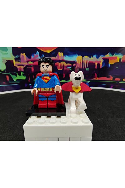 myminitoys Super Kahraman Mini Figür Süper Adam ve super-pet