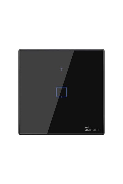 Sonoff Simple smart switch, black tempered glass, can mount, Alexa and Google Assistant compatible, Sonoff