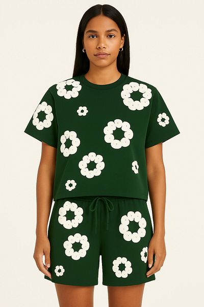 bellanova "Embossed Floral Patterned Women's Double Suit"