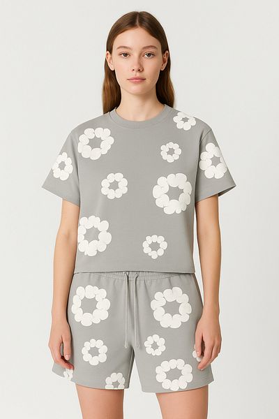 bellanova "Embossed Floral Patterned Women's Double Suit"